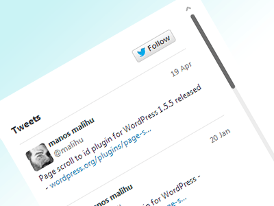 Add a custom scrollbar to your twitter widget